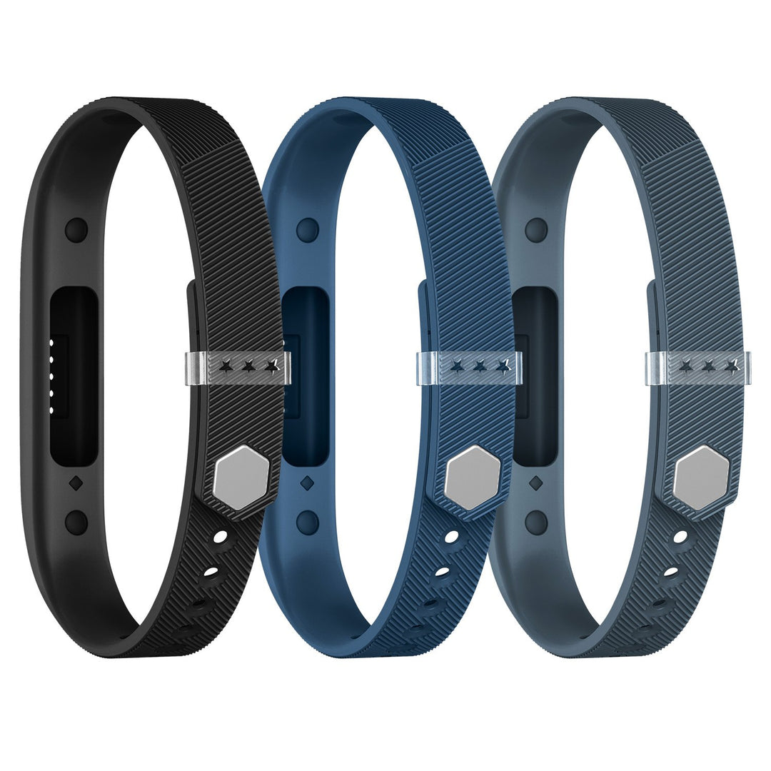 Compatible with Fitbit Bands for Flex 2, Adjustable Soft Silicone Sports with Fastener Clasp Fitness Wristband Strap for Fitbit Flex 2 Smart Watch Large Women Girls Men(3Pack)