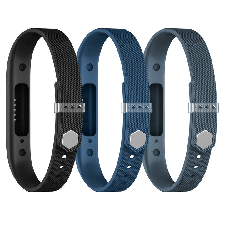 Compatible with Fitbit Bands for Flex 2, Adjustable Soft Silicone Sports with Fastener Clasp Fitness Wristband Strap for Fitbit Flex 2 Smart Watch Large Women Girls Men(3Pack)