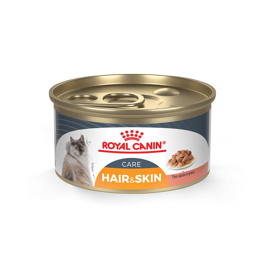 Feline Care Nutrition Hair & Skin Care Thin Slices in Gravy Canned Cat Food, 3 Ounce (Pack of 24)