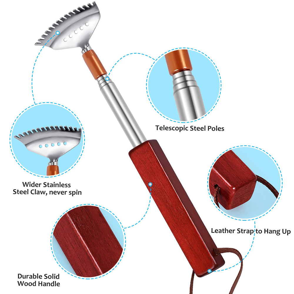 2 Pack Back Scratchers, Telescoping Back Scratcher for 