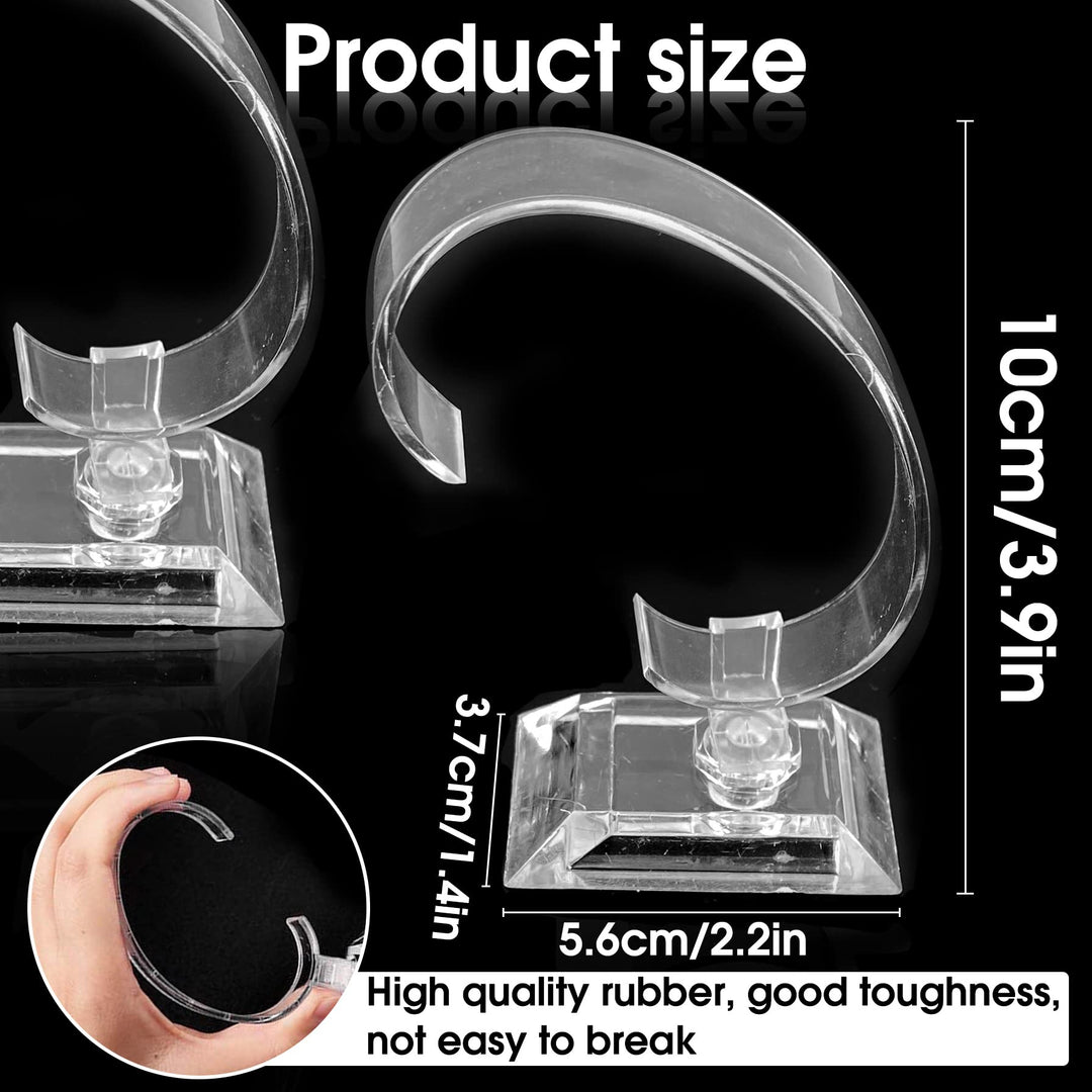 Watch Display Stand, 10pieces Jewelry Bracelet Display Stands, Removable Acrylic Watch Display Holder, for Home, Store Usage, Retail Shop Showcase, transparent