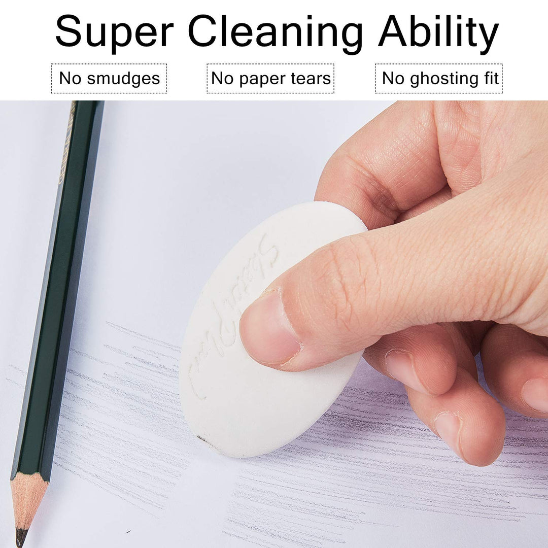 Cube Erasers with Grip Different Shape Eraser Vinyl White Eraser for Art Drawing Writing Sketching (8)