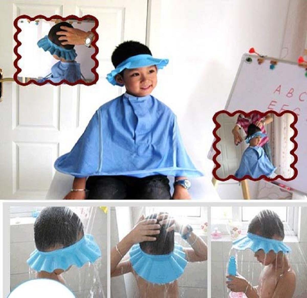 SWARG Baby Safe Shampoo Shower Bathing Protection Soft Shower Cap Hat Wash Hair Shield for Children Kids to Keep The Water Out of Their Eyes &amp; Face