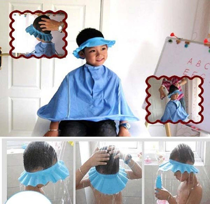 SWARG Baby Safe Shampoo Shower Bathing Protection Soft Shower Cap Hat Wash Hair Shield for Children Kids to Keep The Water Out of Their Eyes &amp; Face