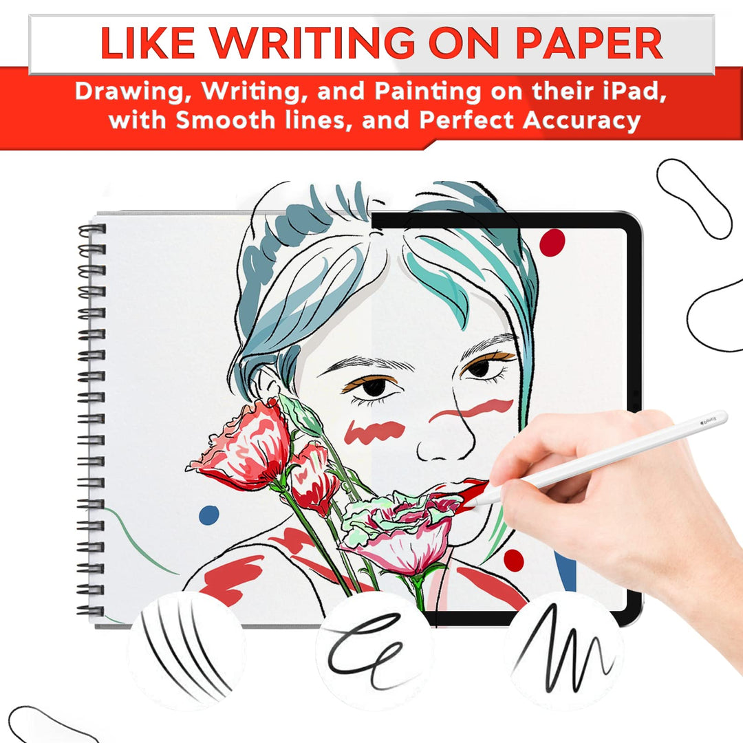 2 Pack iPad Pro 12.9 Screen Protector, Paper Screen Protector Compatible with iPad Pro 12.9 (2022 &amp; 2021 &amp; 2020 &amp; 2018 Models), Matte Surface PET Film for Write and Draw Like on Paper