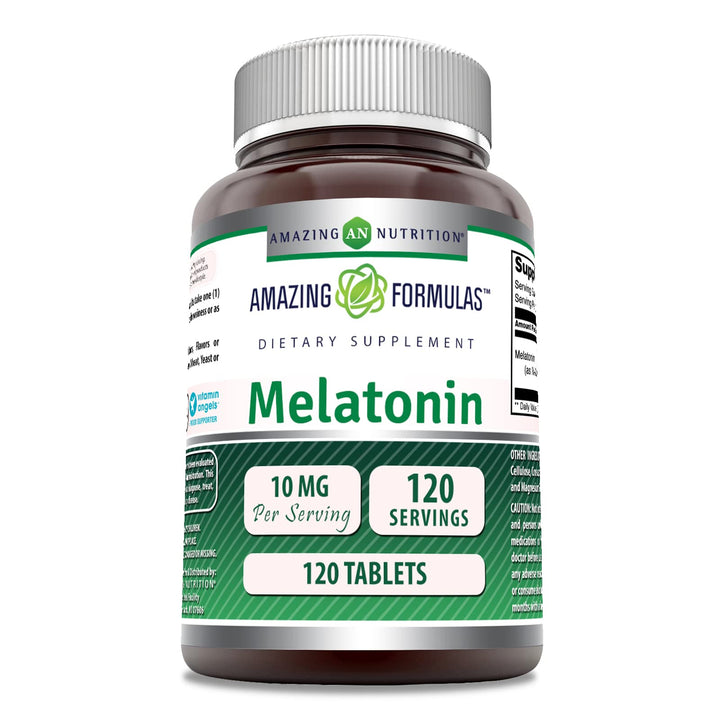Amazing Nutrition Melatonin 10 Mg, 120 Tablets - Helps 