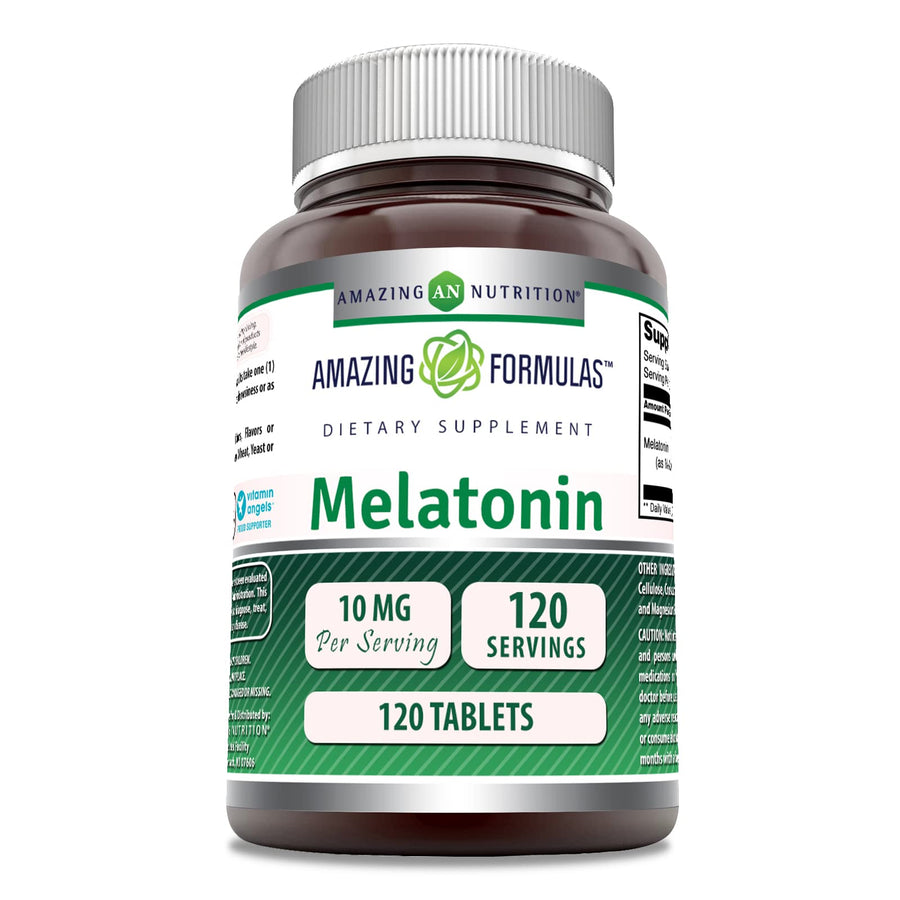 Amazing Nutrition Melatonin 10 Mg, 120 Tablets - Helps 