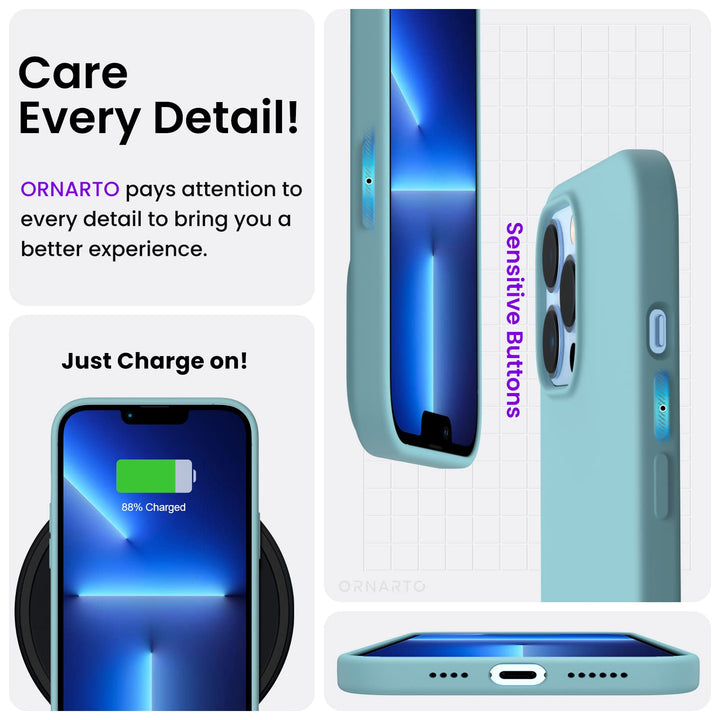 ORNARTO Compatible with iPhone 13 Pro Max Case 6.7, Sli