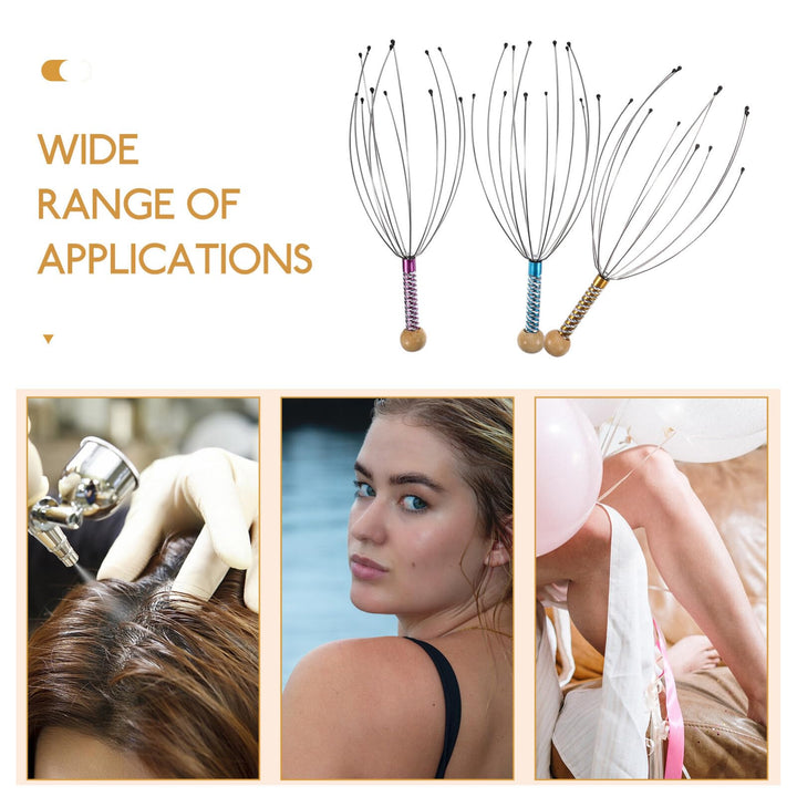 ROSENICE Scalp Massager 3pcs Hand Held Therapeutic Head
