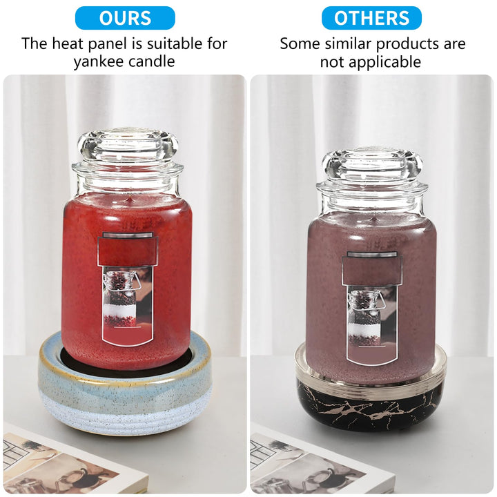 Ceramic Wax Warmer,Wax Melt Warmer,Wax Melter for Scented Wax, Jar Candles or Essential Oil, Candle Wax Burner Gifts for Spa Home Office Women as Gifts for Mom Grandma Women Girls