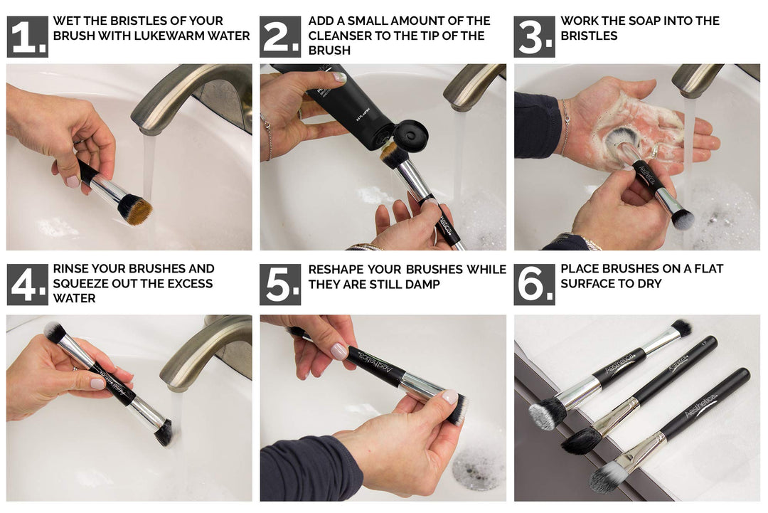 Makeup Brush Cleaner – Cruelty Free Make Up Brush Shampoo for any Brush, Sponge or Applicator - Made in USA - 2.5 fl oz