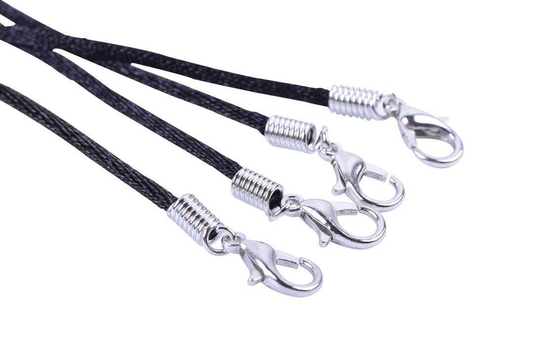 KONMAY 50pcs Black Satin Silk Necklace Cord 2.0mm/18&am