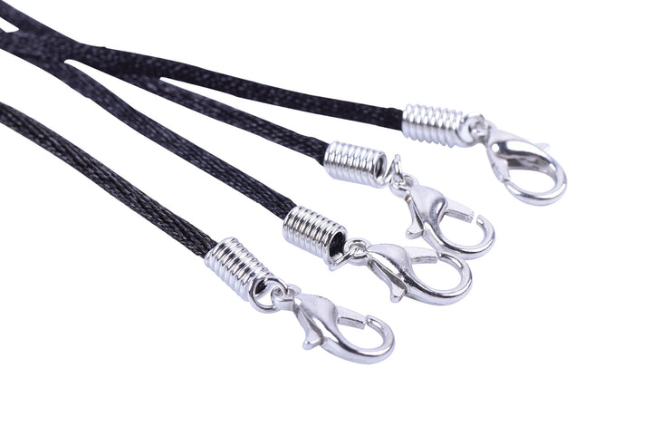 KONMAY 50pcs Black Satin Silk Necklace Cord 2.0mm/18&am