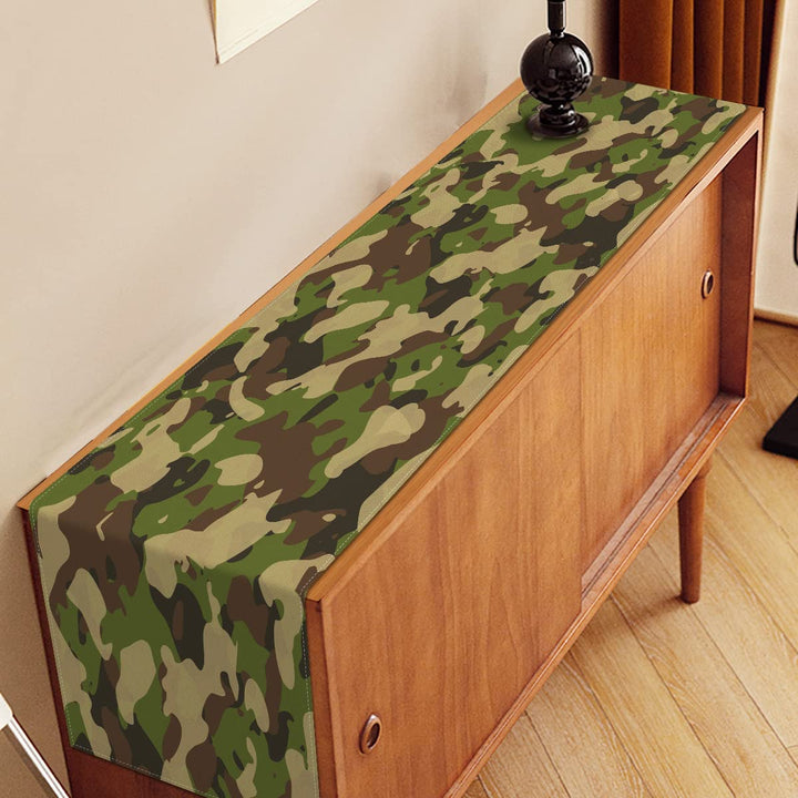 Nepnuser Linen Camo Table Runner Army Military Camoufla