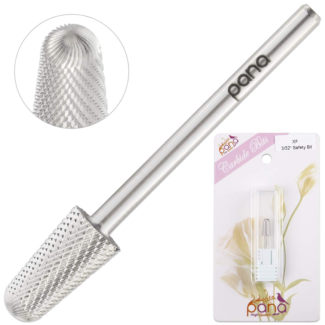 Pana 3/32 Safety Bit Nail Carbide Bit - For Electric Dremel Drill Machine (Extra Fine, Cone - Silver)