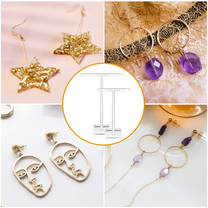 4pcs Earring Holder Jewelry Holder, Clear Acrylic Jewel
