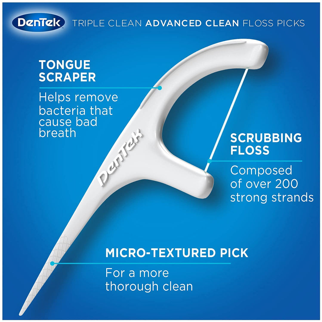 Dentek Triple Clean Floss Picks, Fresh Mint 90 each by Dentek