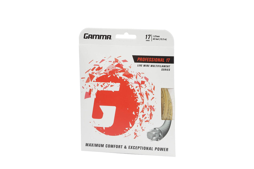 Gamma Live Wire Professional 17G Tennis String, Natural