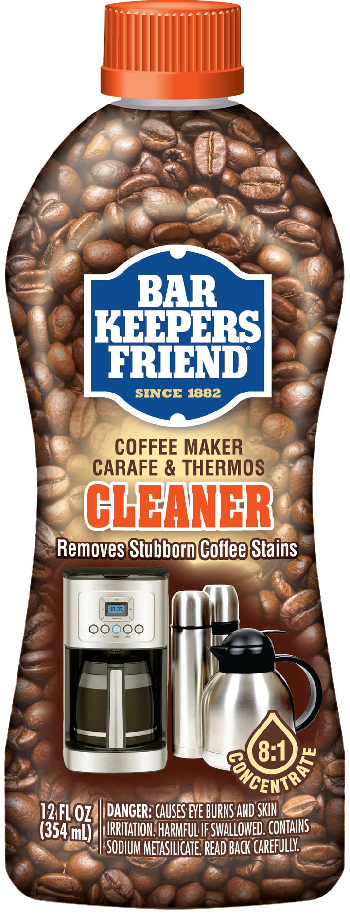 Coffee Maker Cleaner (12 oz) - Removes Oily Residue, Tannins and Stains - For Single-Cup and Automatic Drip Coffee Makers and Espresso Machines