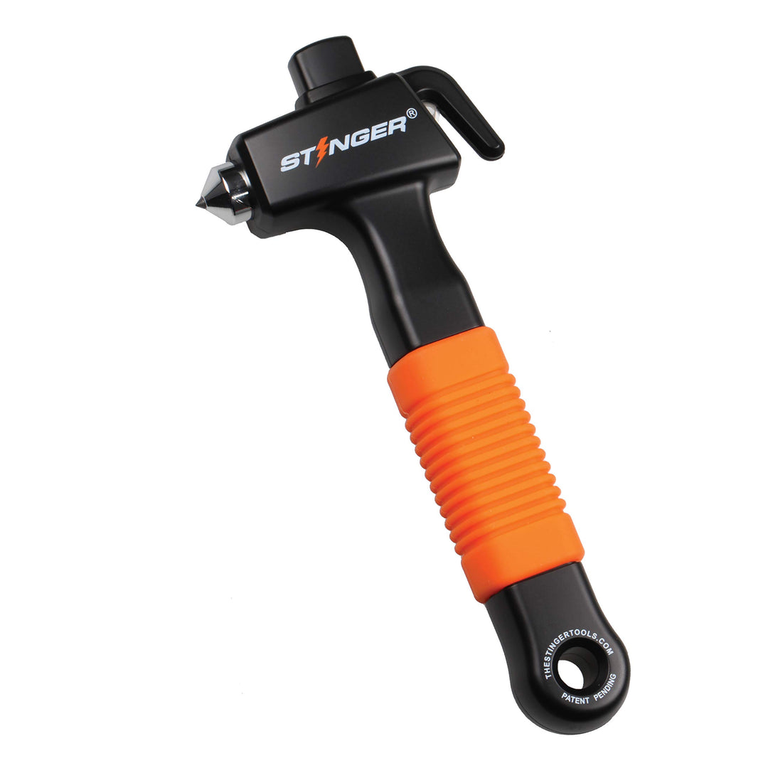 Super Duty Car Emergency Escape Tool, Hardened Carbon Steel Vehicle Safety Hammer, Spring Loaded Window Breaker, Razor Sharp Seat Belt Cutter, Auto Accident Life-Saving Rescue Tool (Orange)