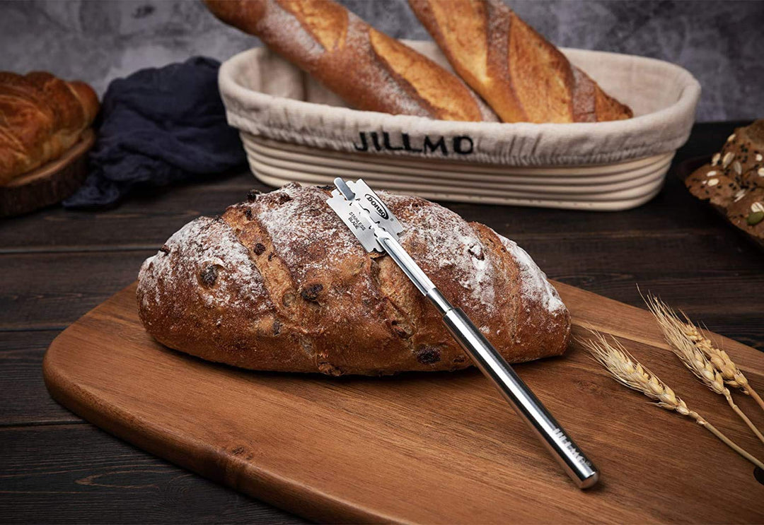 Bread Lame, Stainless Steel Bread Scoring Tool with 10 Blades