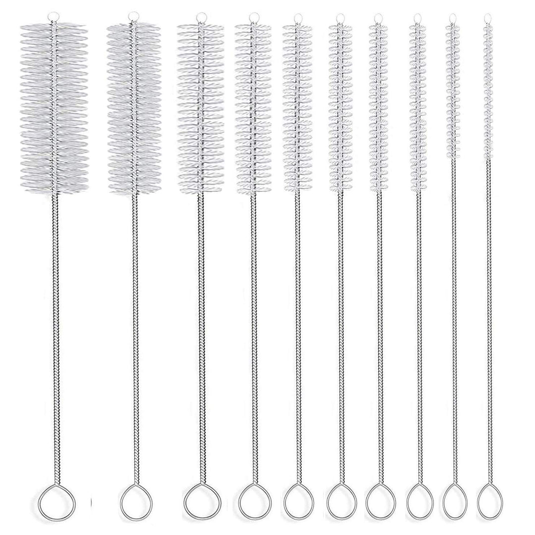 Long Straw Brush, Nylon Pipe Tube Cleaner 8-ihch 10 Dif