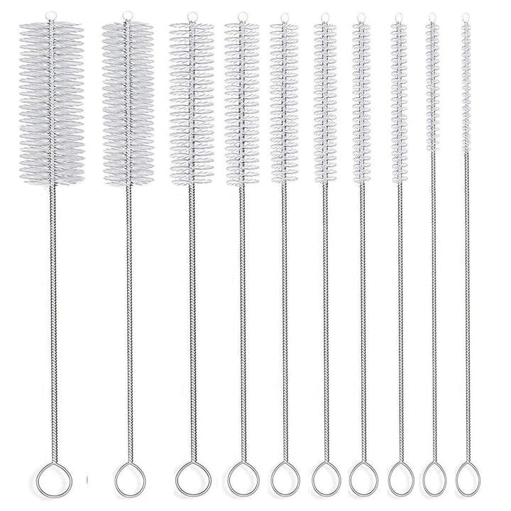 Long Straw Brush, Nylon Pipe Tube Cleaner 8-ihch 10 Dif