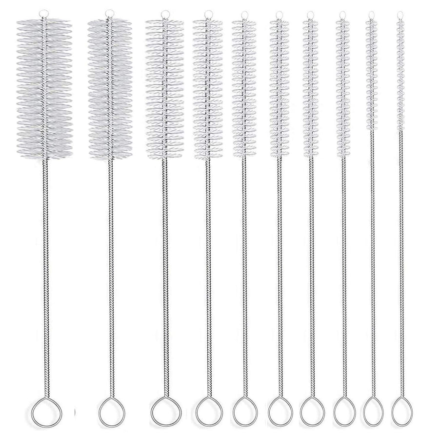 Long Straw Brush, Nylon Pipe Tube Cleaner 8-ihch 10 Dif