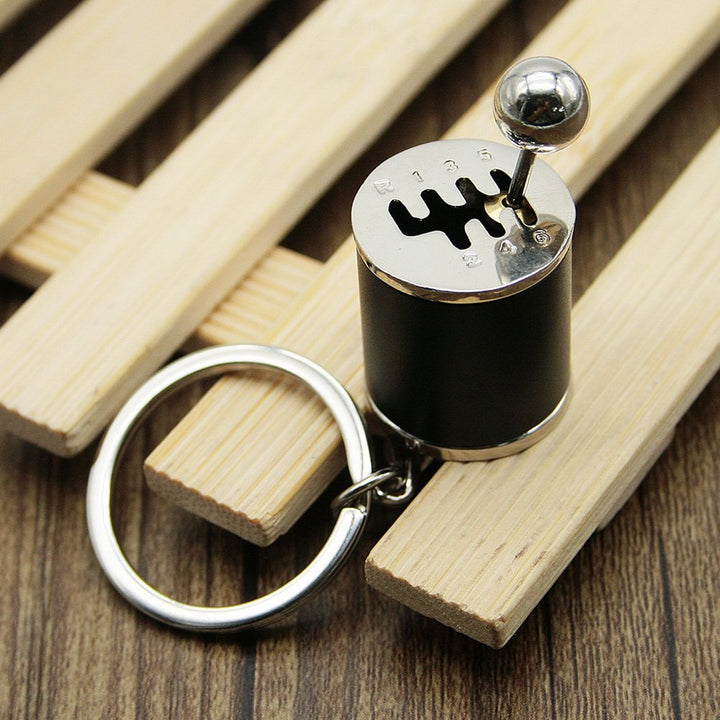 Creative Auto Part Model Gear Box Shifter Keychain Key chain Ring-Silver&amp;Black