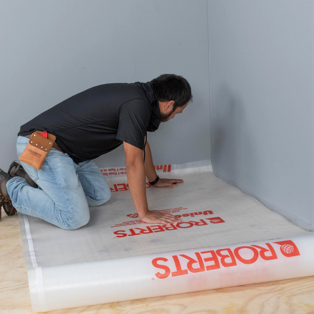 70-025 Unison 2-In-1 Underlayment, For Laminate And Wood Floors, Blocks Moisture, Cushions, 100 Sq. Foot Roll