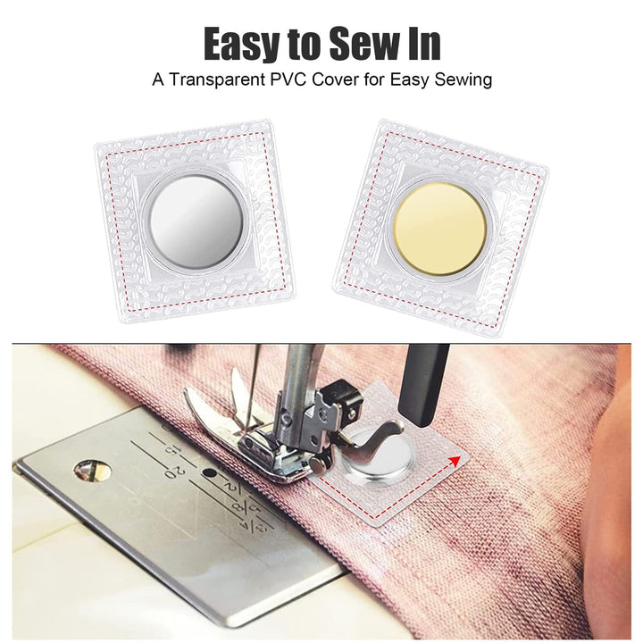 EEEKit Hidden Sew in Magnetic Snap, 20 Pairs Invisible 