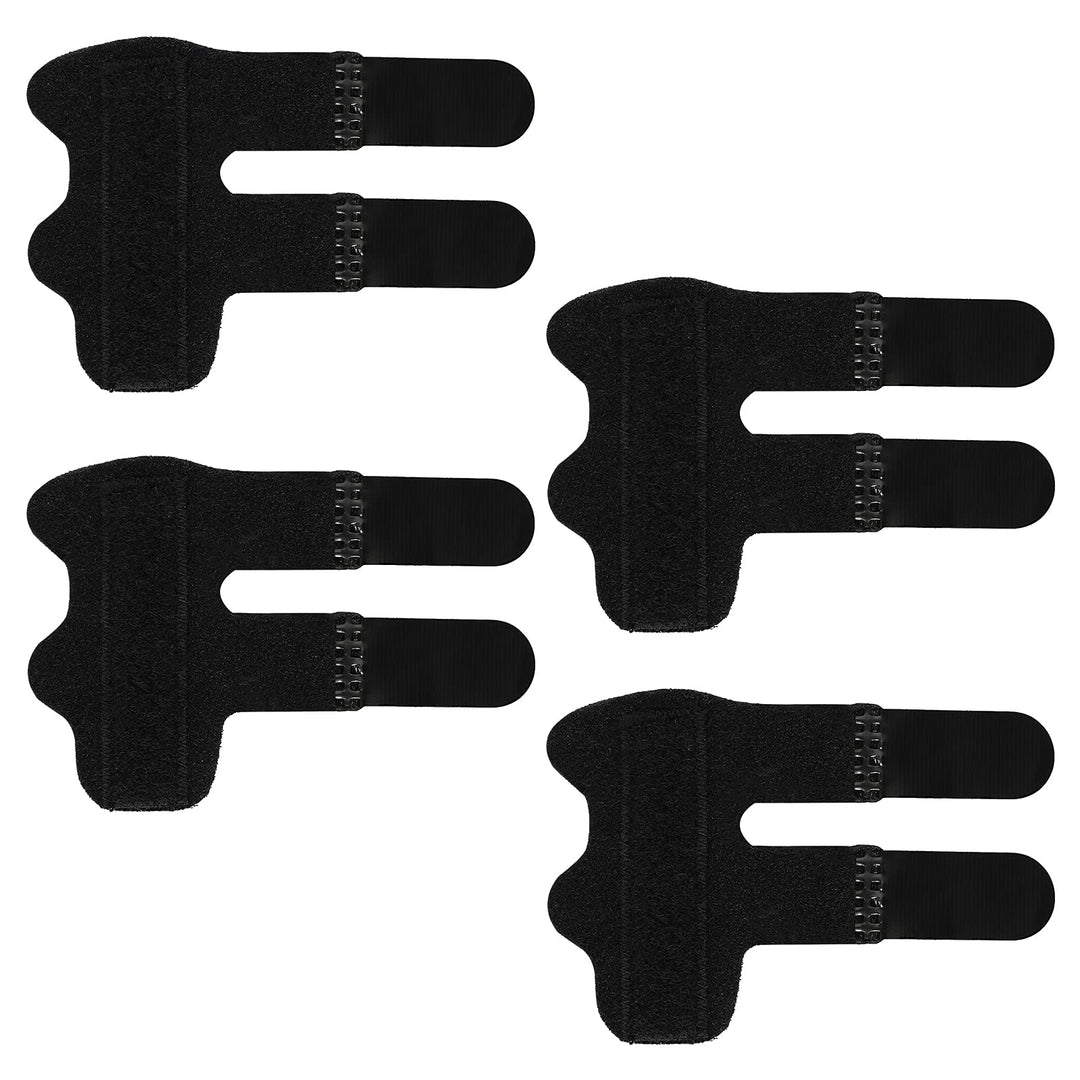 LUTER 4pcs Finger Splints Finger Straightener Support Finger Stabilizer Brace for Protecting Broken, Strained, Sprained, Swollen Fingers (Black)