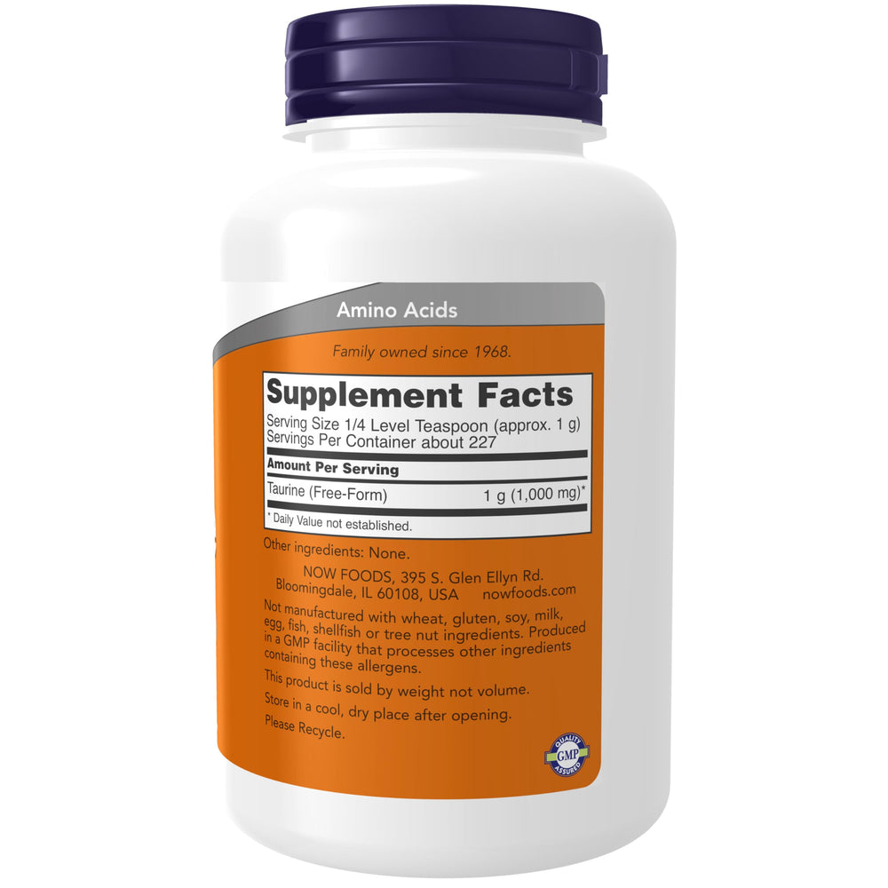 NOW Foods Supplements, Taurine Pure Powder, Nervous Sys
