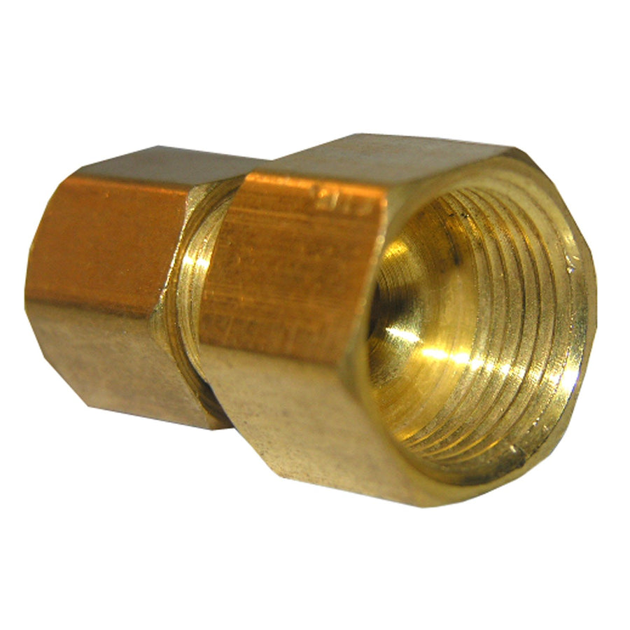 17-6759 1/4-Inch Female Compression by 3/8-Inch Male Compression Brass Adapter, Copper