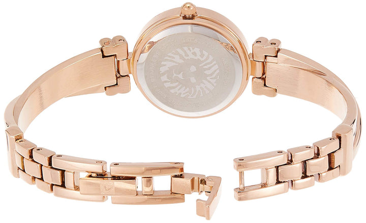 Women&#39;s Premium Crystal Accented Bangle Watch and Bracelet Set, AK/2238