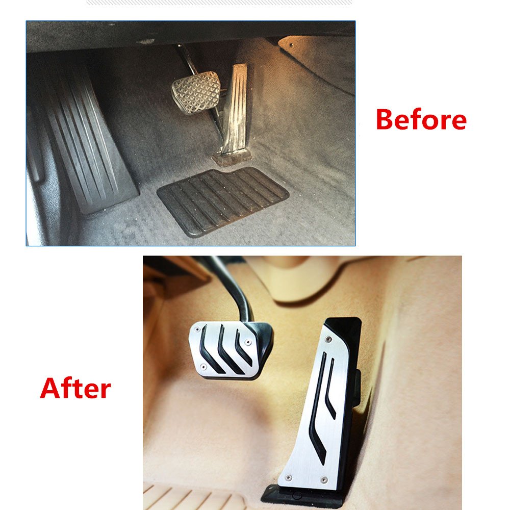 Jaronx Compatible with BMW Pedal Covers, No Drill Gas B