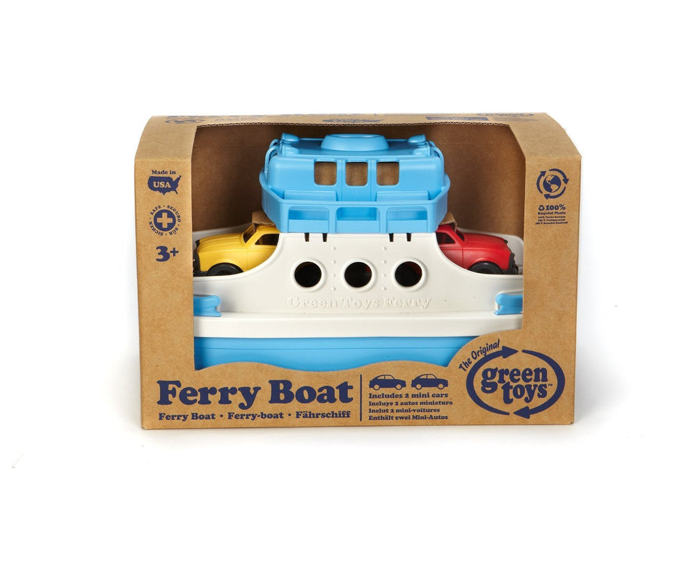 Ferry Boat with Mini Cars Bathtub Toy, Blue/White, Standard