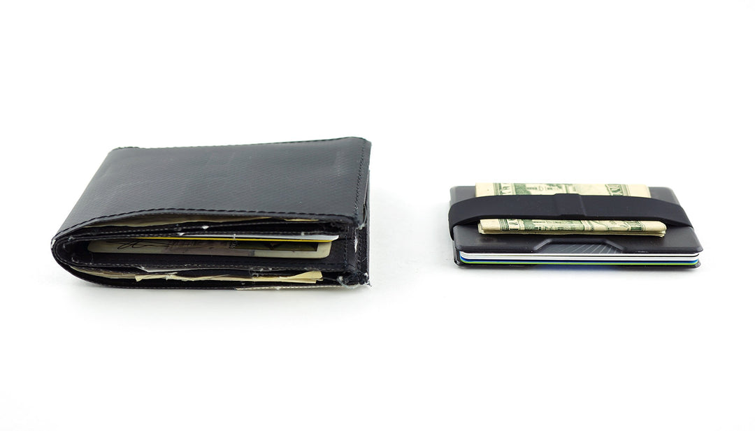 Radix One Slim Wallet (Smoke/Black) - Minimalist Ultralight Thin Polycarbonate Money Clip