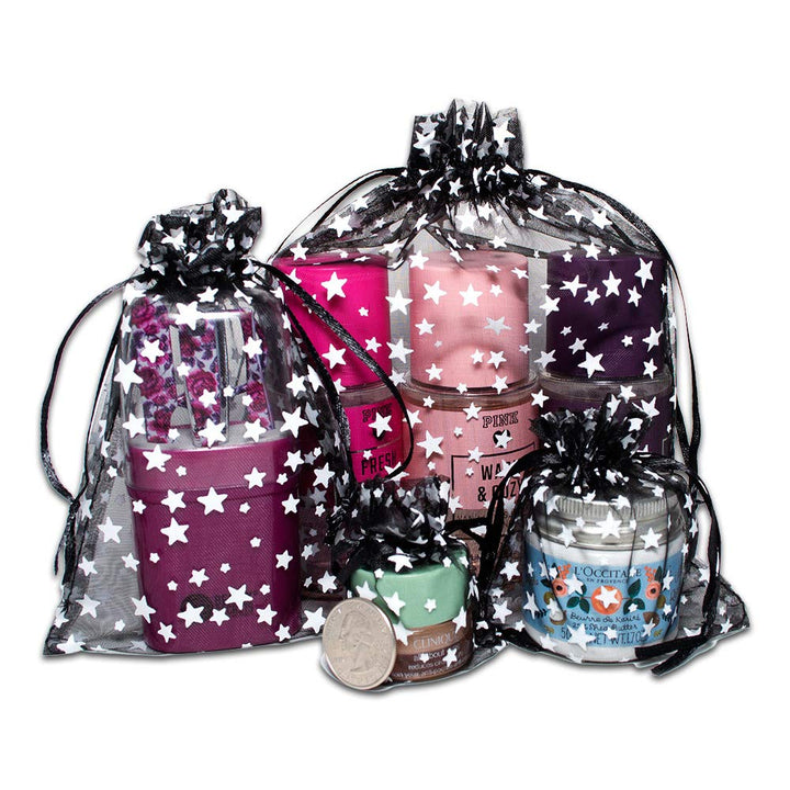 TheDisplayGuys 100-Pack 4x6 Sheer Organza Gift Bags wit