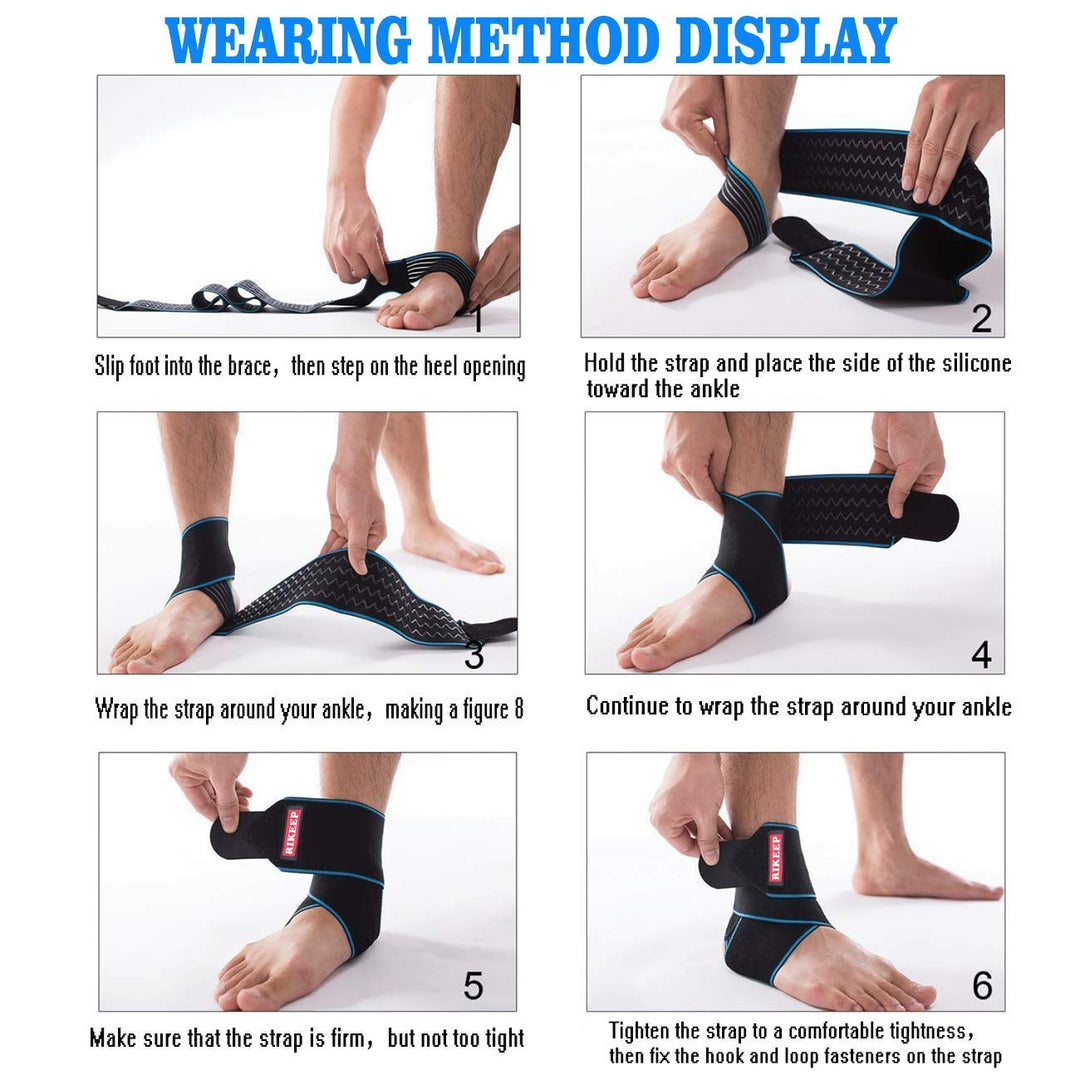 Ankle Brace,Adjustable Ankle Support Breathable Nylon M