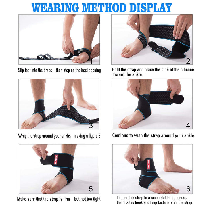 Ankle Brace,Adjustable Ankle Support Breathable Nylon M