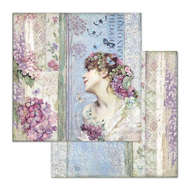 STAMPERIA INTL, KFT (3PL) Paper PAD 12X12 10PK, Hortensia, 10 Designs/1 Each