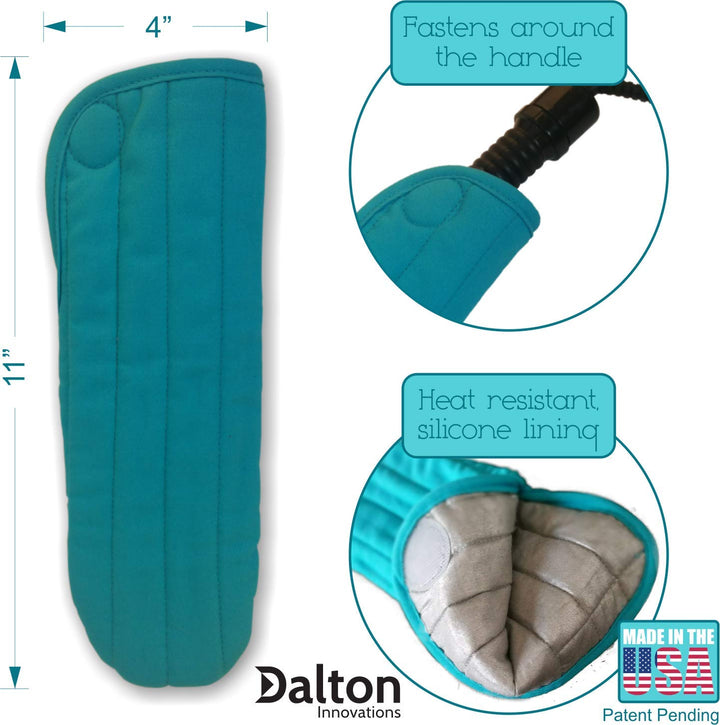 Case/Cover [Heat Resistant] for Curling Irons, Flat Irons or Straighteners, and Styling Irons, Silicone Coated Lining and Quilted Cotton Pouch for Travel, Gym, or Home [Tie Dye Red]