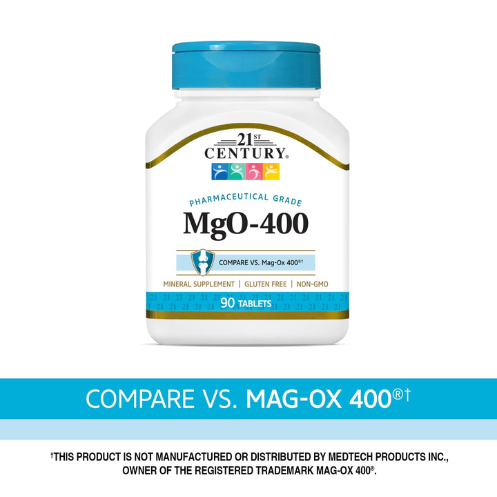 mgO 400 mg Tablets, 90 Count, Assorted