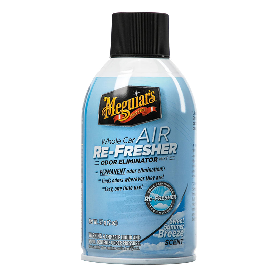 Meguiar&#39;s Whole Car Air Refresher, Odor Eliminator Spray Eliminates Strong Vehicle Odors, Summer Breeze - 2 Oz Spray Bottle