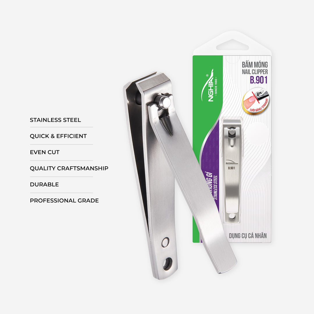 Professional Nail Clipper Large For cutting both Fingernails and Toenails NEVER RUST Stainless Steel