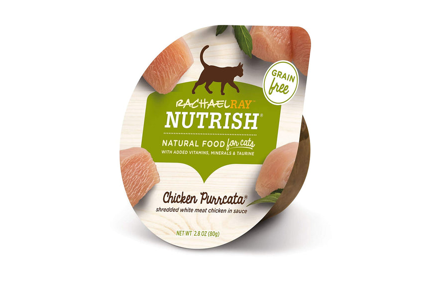 Rachael Ray Natural Wet Cat Food, Chicken Purrcata Recipe, 2.8 Ounce Cup (Pack of 24), Grain Free