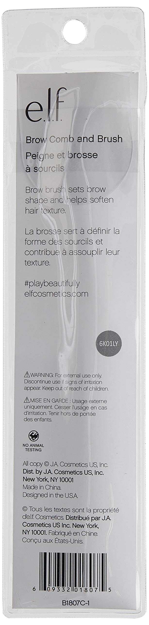 Cosmetics Eyebrow Comb + Brush