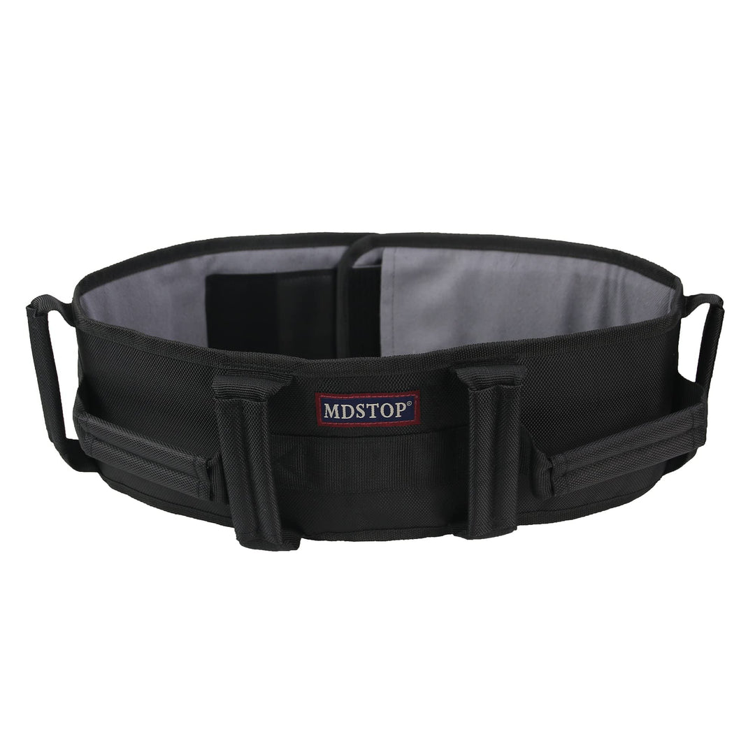 Transfer Belt with Padding Handles, Medical Nursing Safety Gait Patient Assist, for Bariatric/Pediatric/Elderly/Handicap/Occupational &amp; Physical Therapy (L, Black)