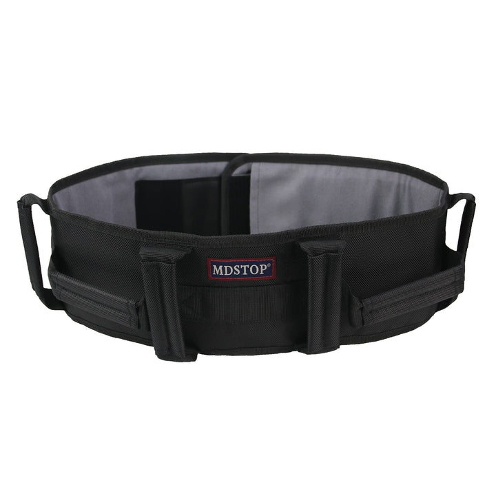 Transfer Belt with Padding Handles, Medical Nursing Safety Gait Patient Assist, for Bariatric/Pediatric/Elderly/Handicap/Occupational &amp; Physical Therapy (L, Black)